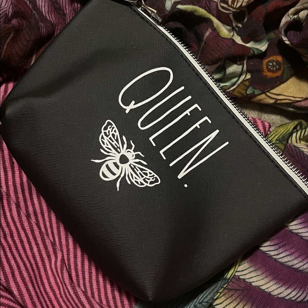 Rae Dunn Make Up Bag Queen Bee